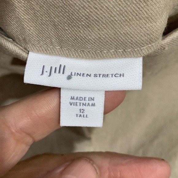J Jill Linen stretch pants Size 12 Tall, new without tags - Picture 4 of 5